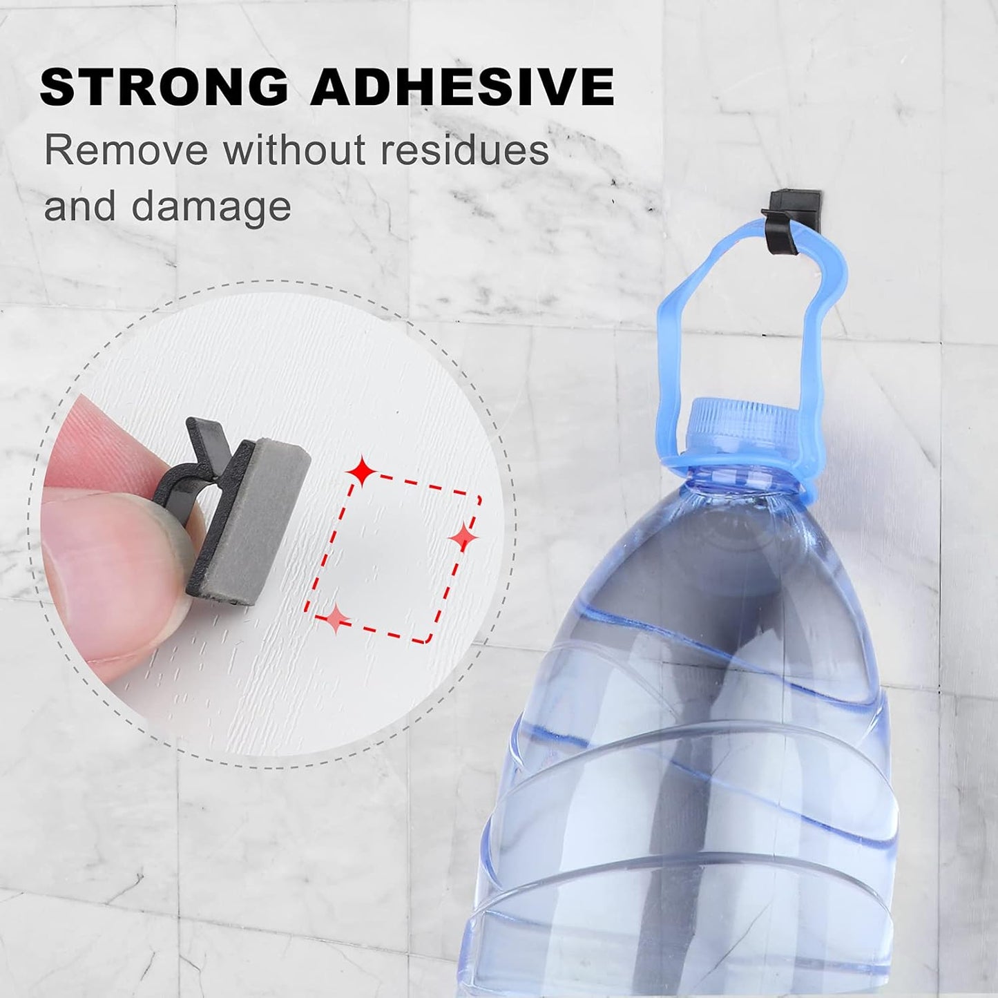 Large Adhesive Cable Clips (45 PCS, Black), Upgraded Wire Clips For Electric Wires, Cord Clips Adhesive Wire Holders For Cable Management Under Desk, Car, Wall, Extension Cord, Ethernet Cable, TV-Coax