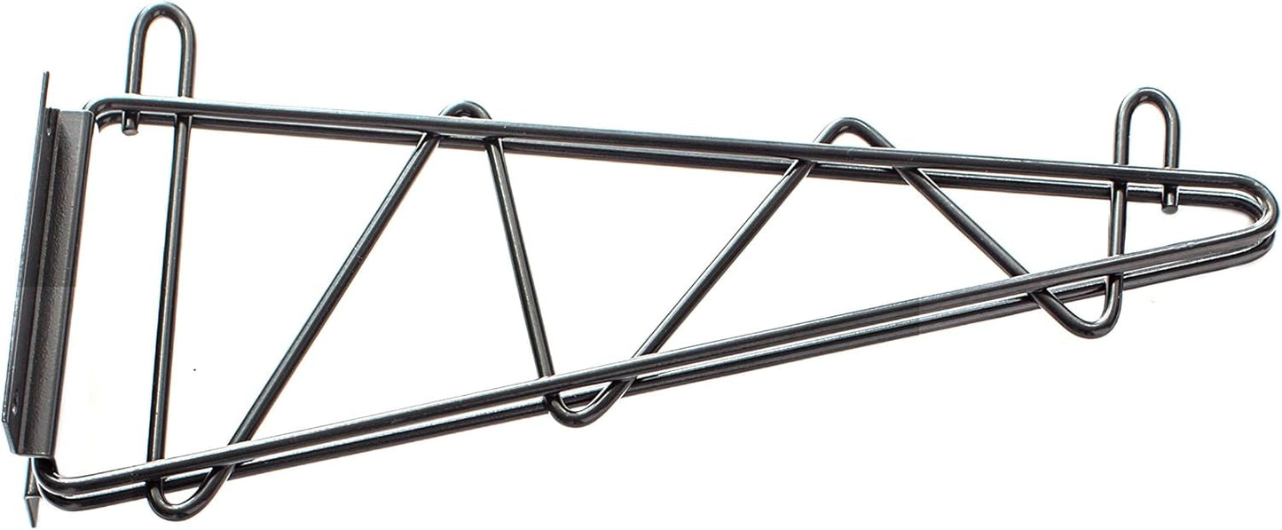 Omega 24" Deep x 42" Wide x 7" High Fixed Black Wall Mount Shelving Kit