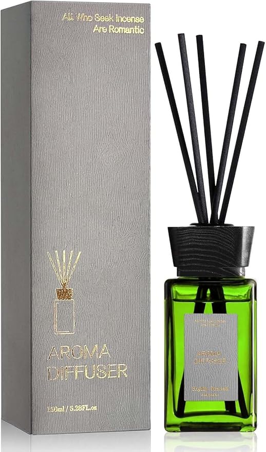 Floral Reed Diffuser Set, Jasmine & Lily of The Valley Scented Diffuser with Sticks, Reed Diffusers for Home and Office Decor