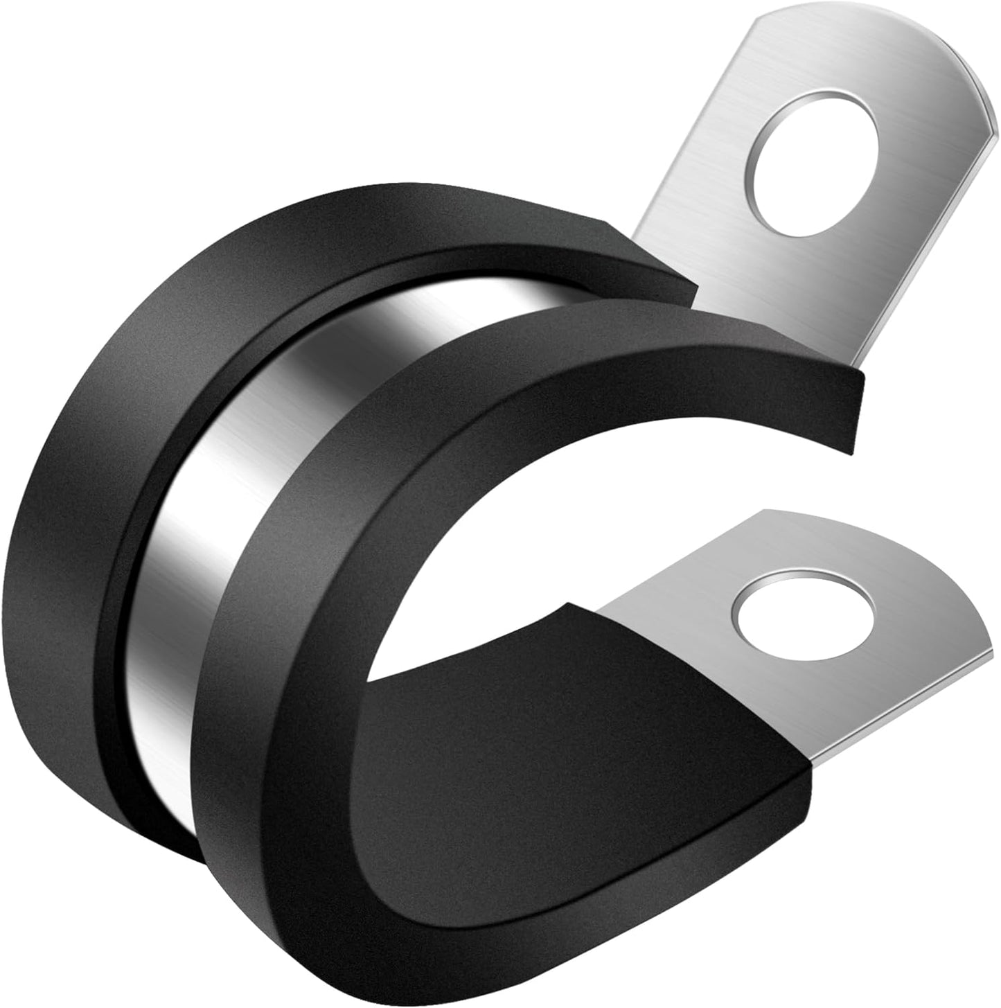 3/4 Inch Cable Clamp, 20 Pack Stainless Steel Wire Clamp for Pipe, Hose, and Cable Protection with Metal Rubber Clips (20mm)