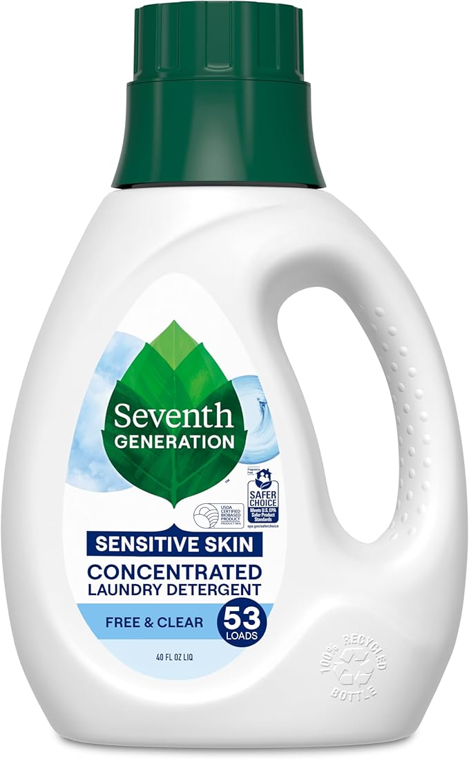 Seventh Generation Concentrated Laundry Detergent Liquid Free & Clear Fragrance Free 40 oz