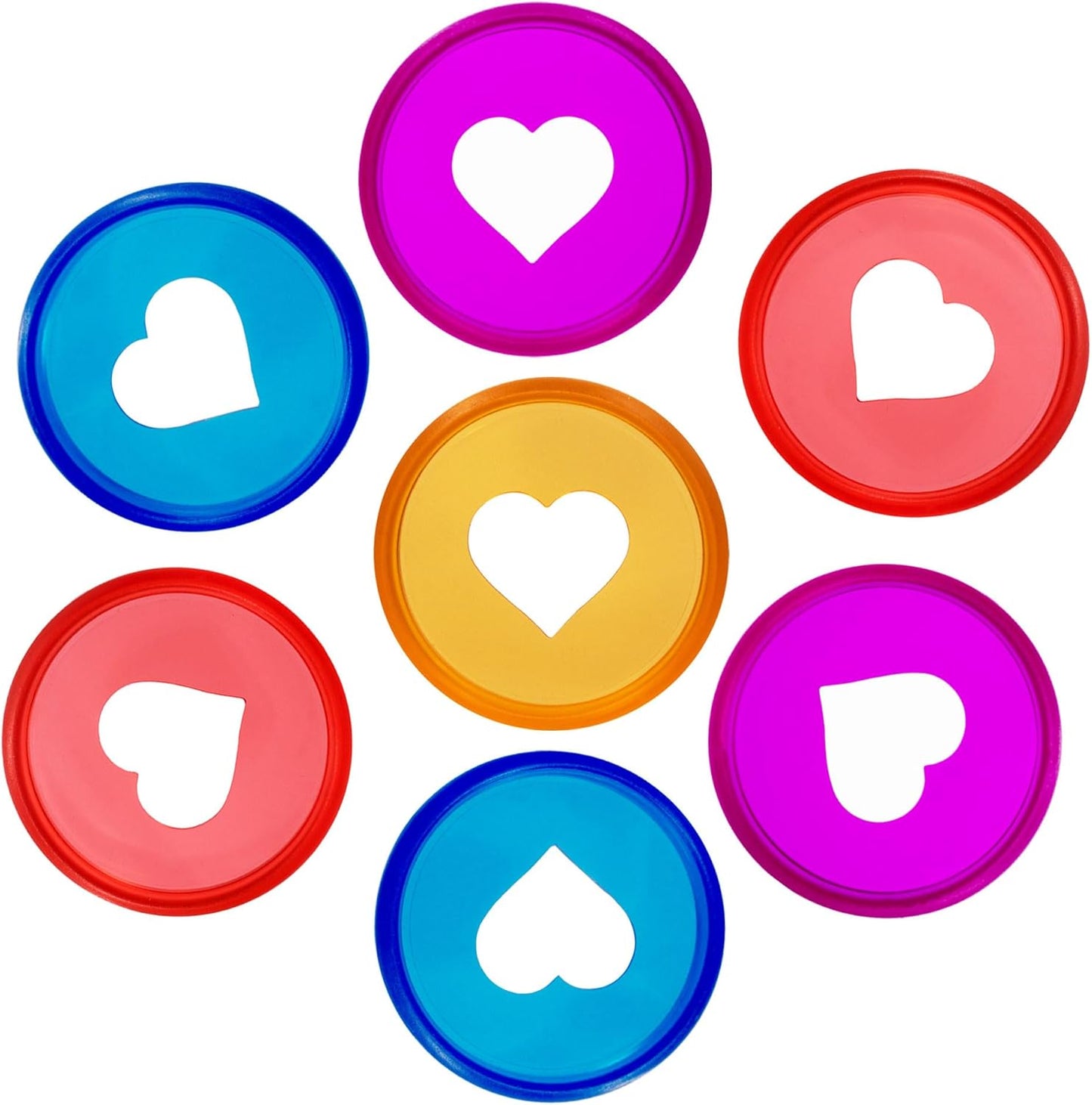 100pcs Planner Expander Discs 1.1Inch Book Binding Disc For Discbound Notebook Accessories Heart Binder Rings(Transparent Mixed,1.1 inch/28 mm)