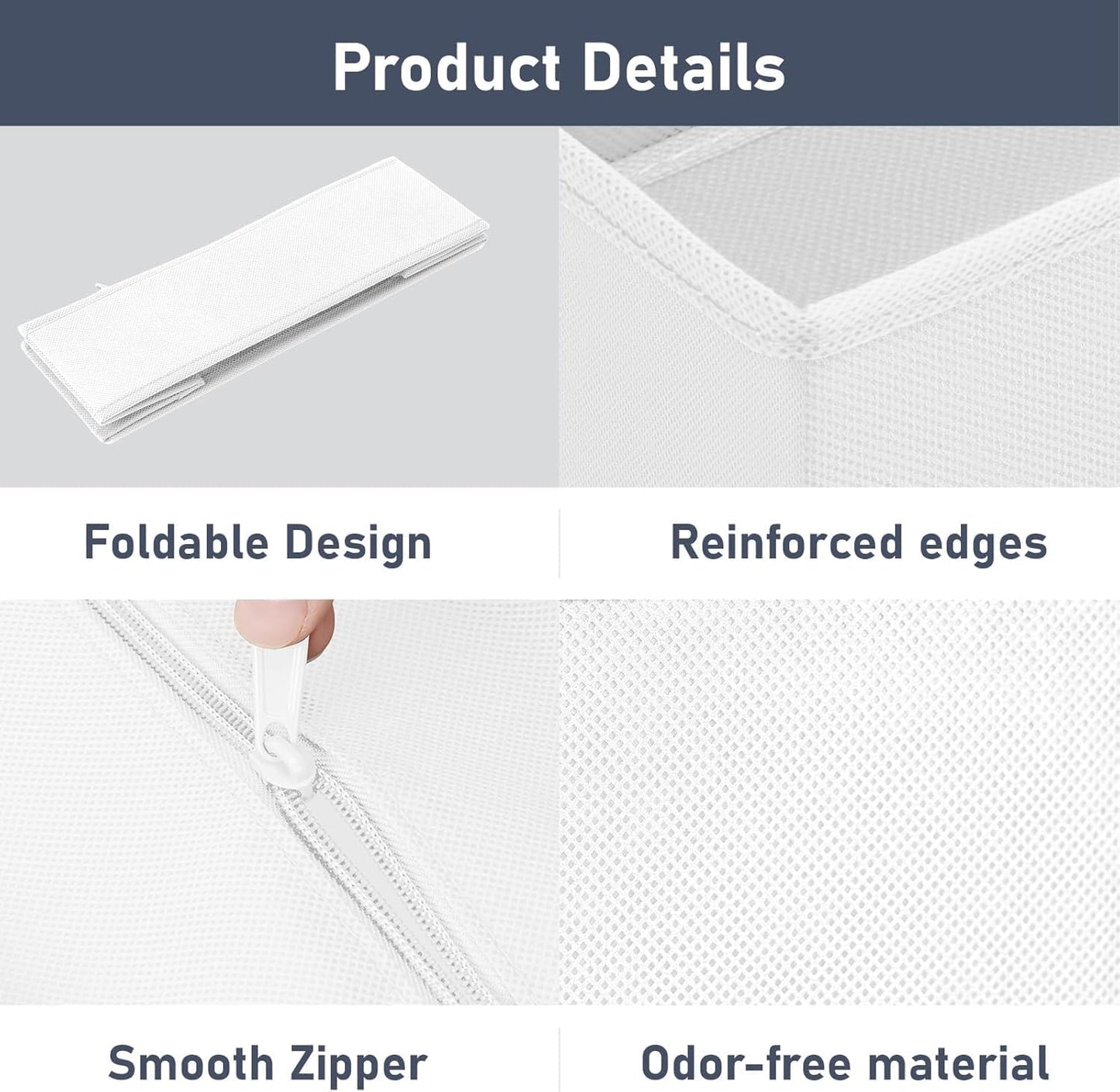 DIMJ Drawer Organizer Clothes 20 Pack - Foldable Baby Organizers and Storage & Dresser Organizer for Bedroom, Closet - Nursery Organization Dresser Dividers for underwear, Sock,Bra, Belt, Tie, White