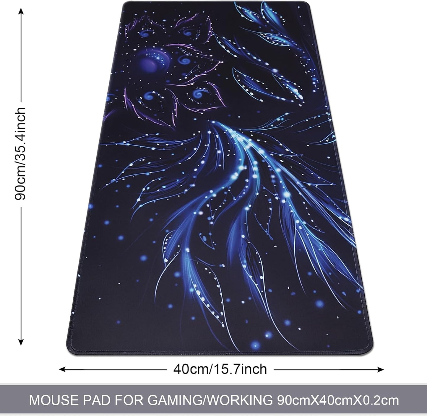 XXL Gaming Mouse Pad 35.4x15.7 Professional Large Mouse Pad & Computer Game Mouse Mat-90x40 Flowershape