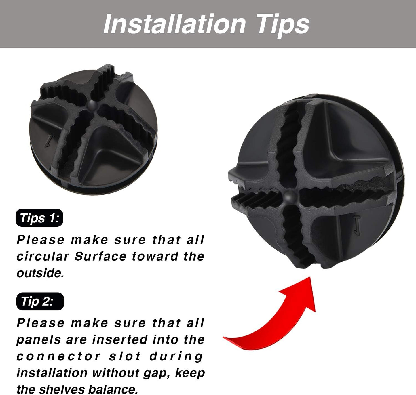 32 Pieces Cube Connectors Plastic Storage Wire Cube Organizer ABS Connectors for Modular Closet Storage Organizer and Wire Shelf (Black)