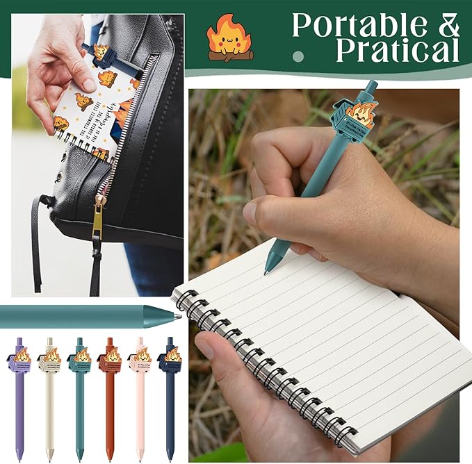 60 Pcs Dumpster Fire A6 Notebooks Pens Bulk Boss Day Inspirational Funny Gift Set with Saying Dumpster Fire Notepad Ballpoint Pen Dispatcher Employee Appreciation Gift (Colorful)