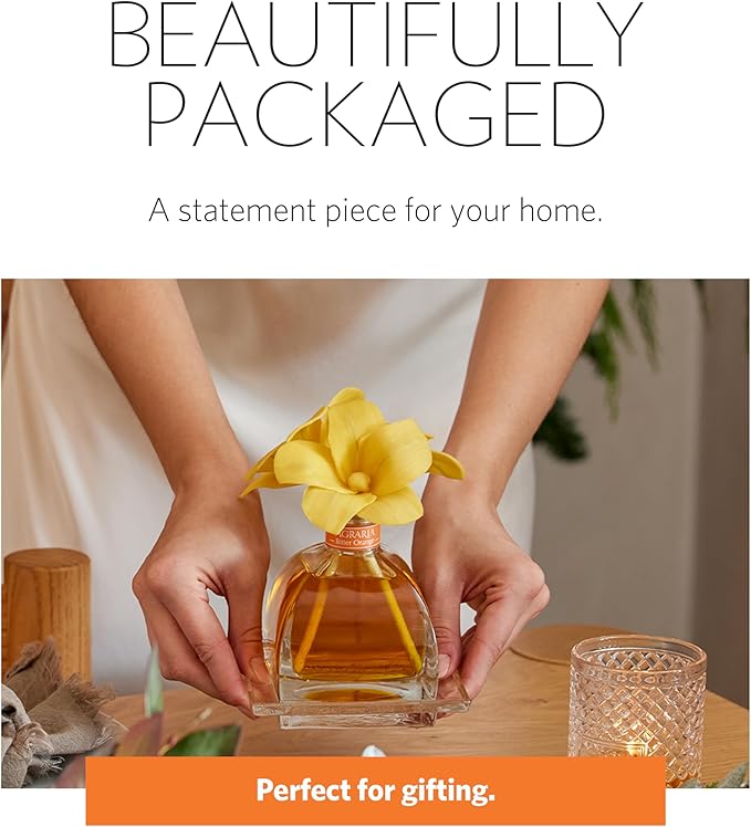 AGRARIA AirEssence & PetiteEssence Flower and Reed Diffuser Set, Luxury Home Fragrance Set, Scented Oil Reed Diffuser Gift for All Occasions