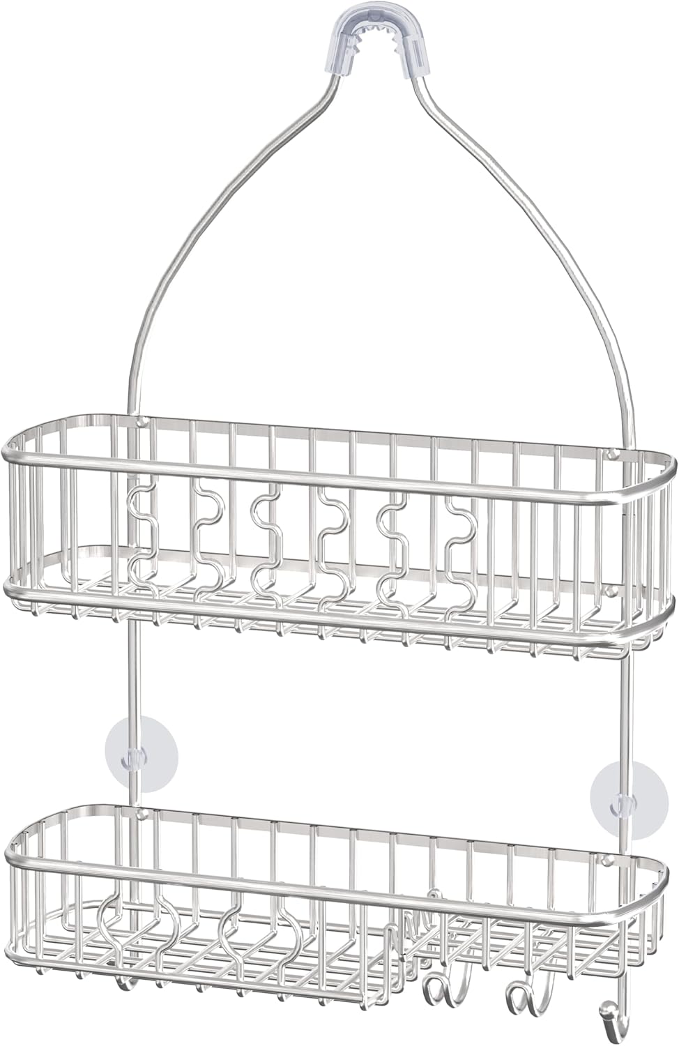 SIMPLE HOUSEWARE Stainless Steel Bathroom Hanging Shower Head Caddy Organizer (26 x 16 x 5.5 inches)