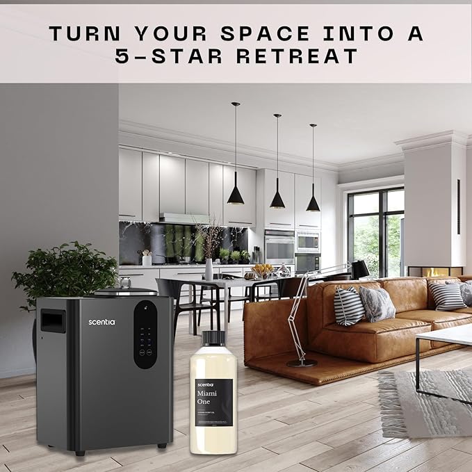 Scentia Miami One Aroma Oil 500 ml 16.9 fl oz – Aromatherapy Fragrance oil Inspired by 1 Hotel® Miami Beach – Lemon & Sandalwood Luxury Blend for HVAC and Waterless Diffusers –Holiday & Christmas Gift