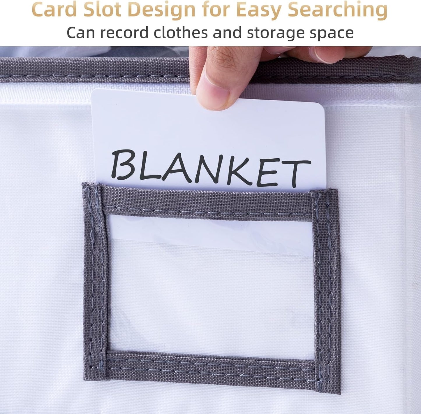 TAILI Under Bed Jumbo Vacuum Seal Storage Bags for Comforters and Blankets, Large Capacity White Foldable Box Save 80% Space, 41" x 17.7" x 6"