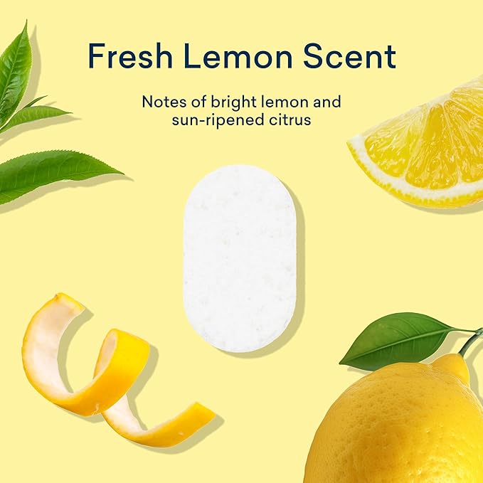 BLUELAND 100% Plastic-Free Dishwasher Detergent Tablets, 60 Count, Lemon Zest Scent, Eco Friendly Dishwashing Pods, Natural, USDA Certified biobased