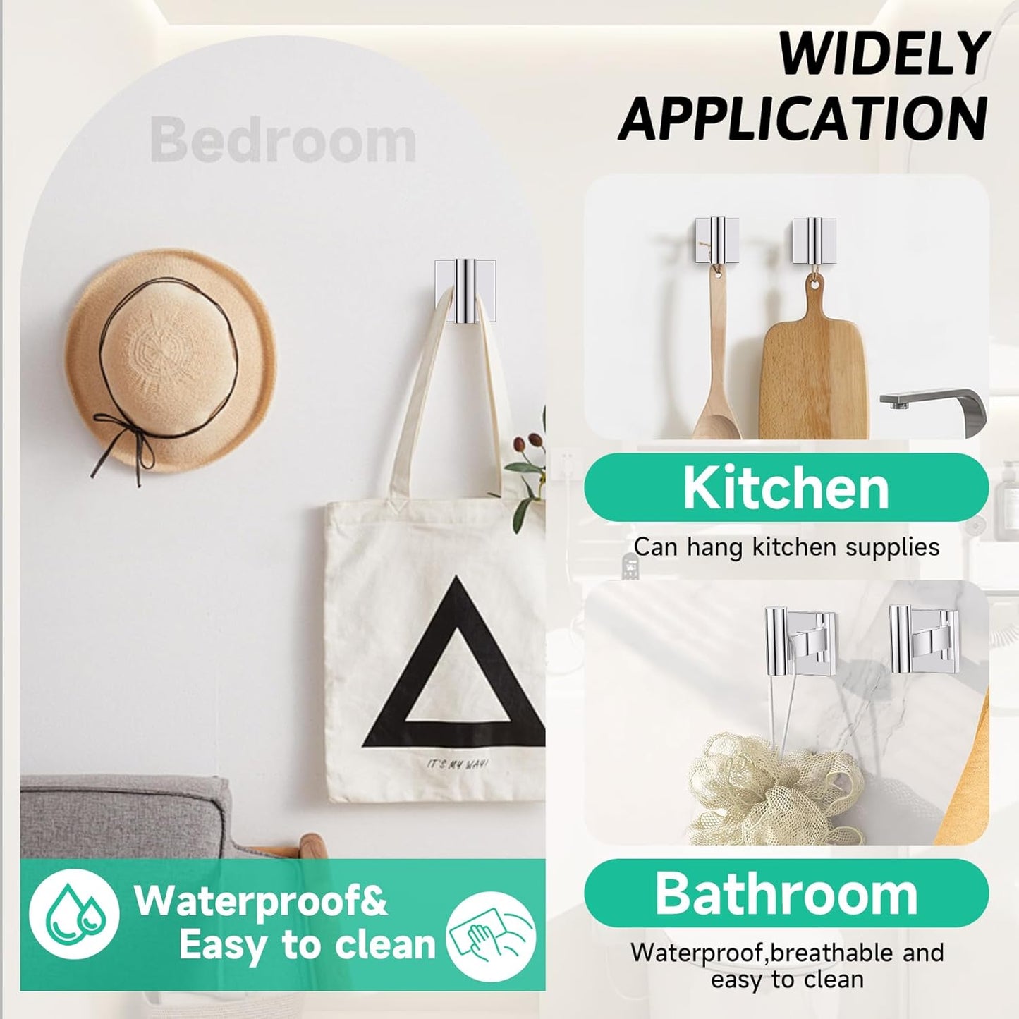 Polished Chrome Bathroom Hardware Accessories Towel Bar Set, 10 Pieces Bathroom Towel Bar Holder Set, 23.6 Inch Stainless Steel Toilet Paper Holder Towel Racks for Bathroom Wall Mounted