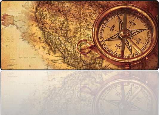 XXL Professional Large Mouse Pad& Computer Game Mouse Mat (35.4x15.7x0.1IN, Compass)