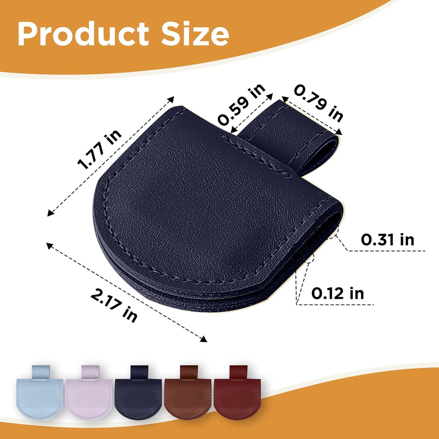 Magnetic Pen Loop Holder, Pencil Holder for Notebooks, Journals, Calendars, PU Leather 5 Pack