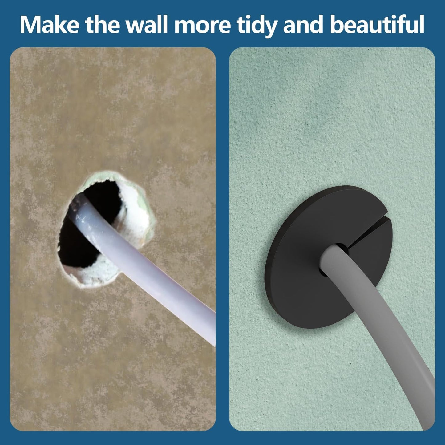 2PCS 3/4 inch starlink Wall Grommets for Cables,Wall Cable Pass Through for starlink,Star Link Cable Routing kit Accessories for starlink ethernet Cable Wall Bushing Feed Through