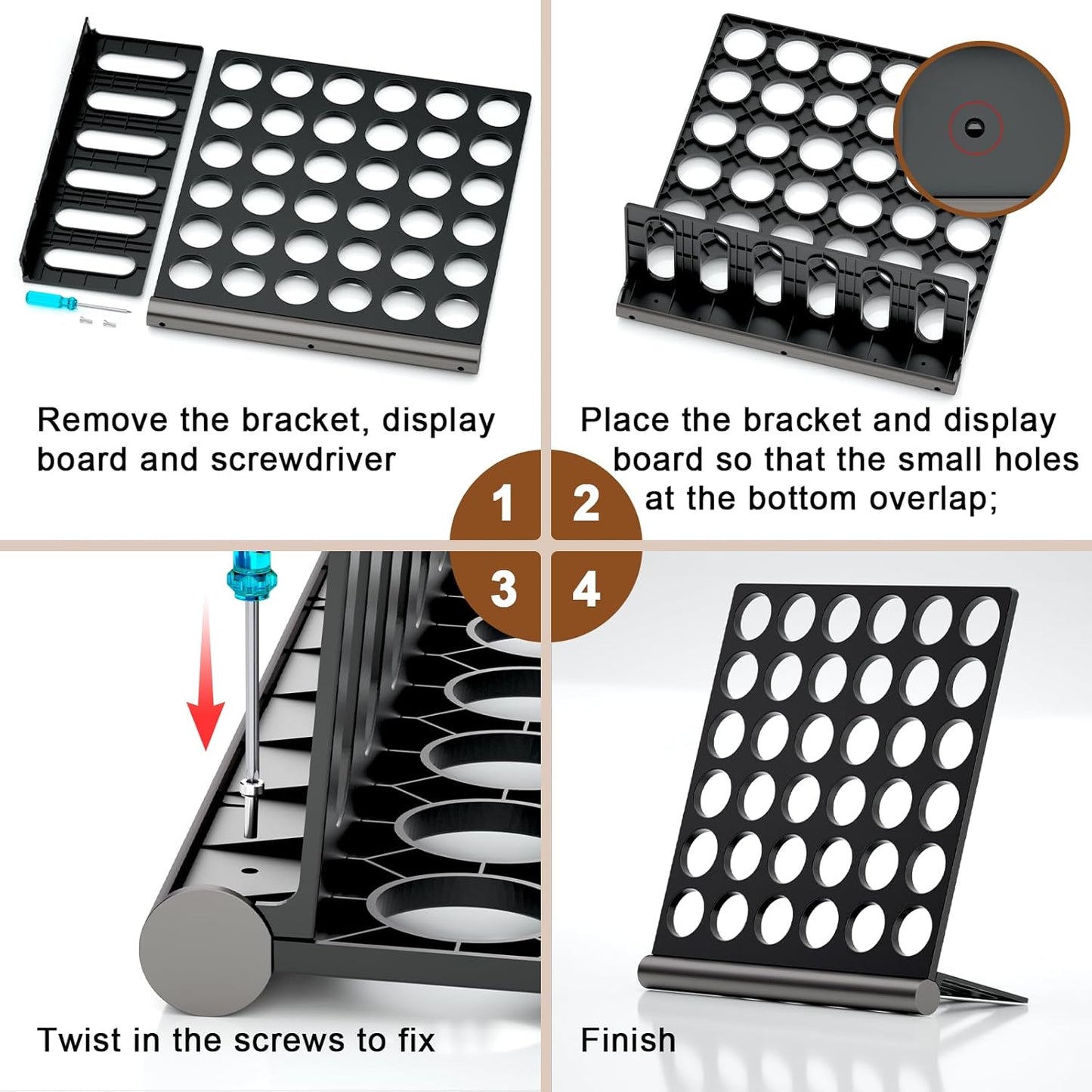 36 Pods K Cup Holder, Large Capacity Organizer Compatible with Keurig Pods, Creative and Space Saving Holder for Coffee Corner Office Kitchen