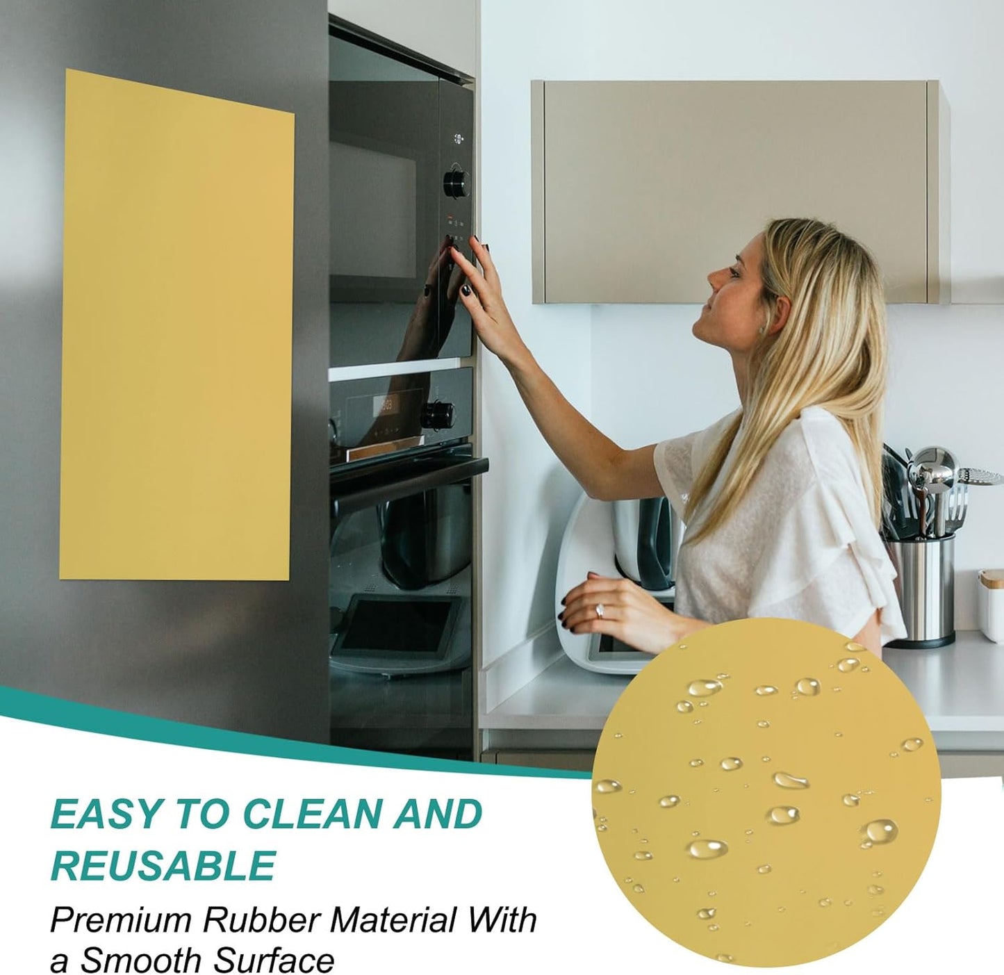 PATIKIL Magnetic Dry Erase Board Sheet for Fridge, 6 Pcs 12 x 8 Inch Erasable Refrigerator Whiteboard for Kitchen for Home Kitchen Organizer Planner Office Storage, Gold (0.6mm)