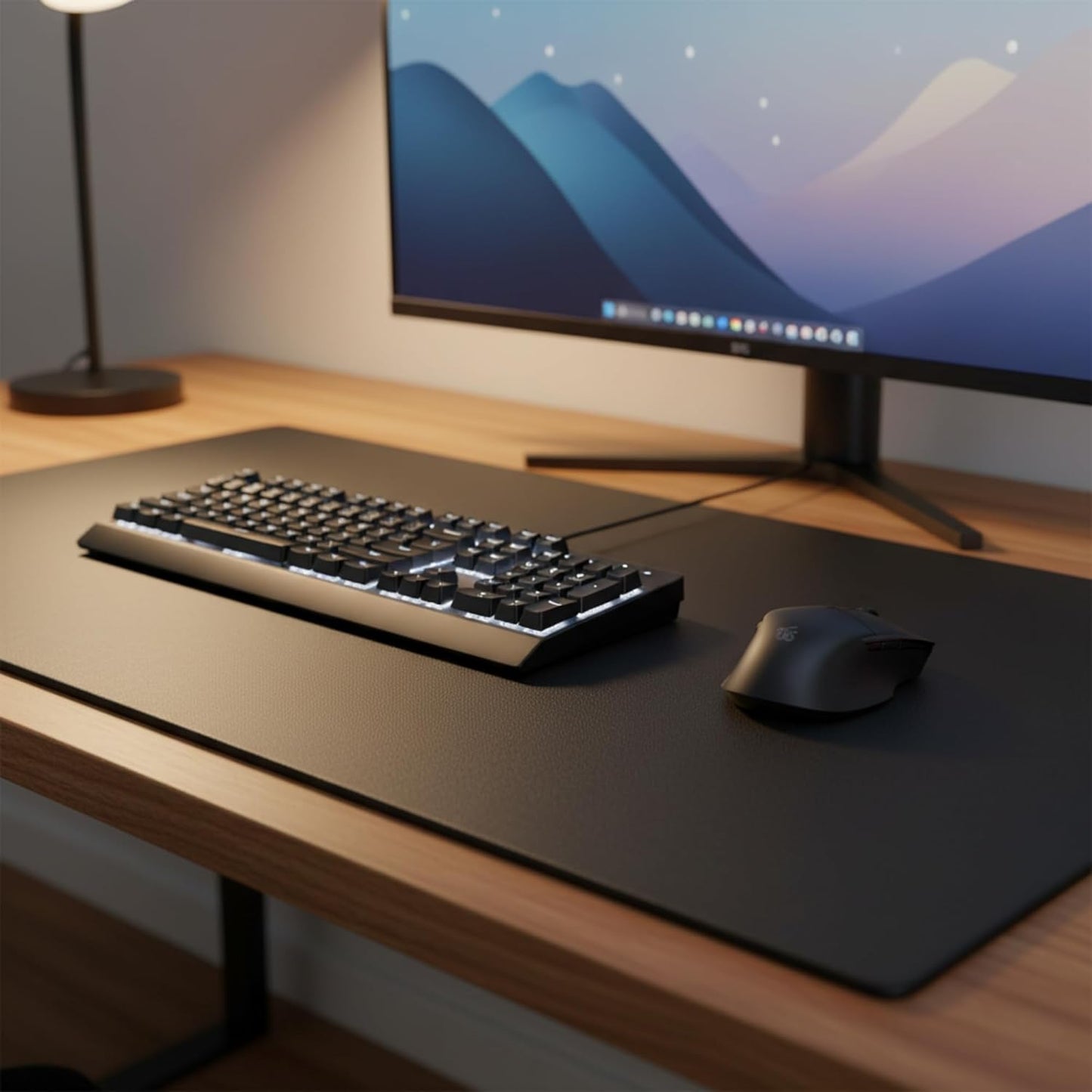 Dacasso Classic Leather Mat Desk pad, 38" x 24", Black