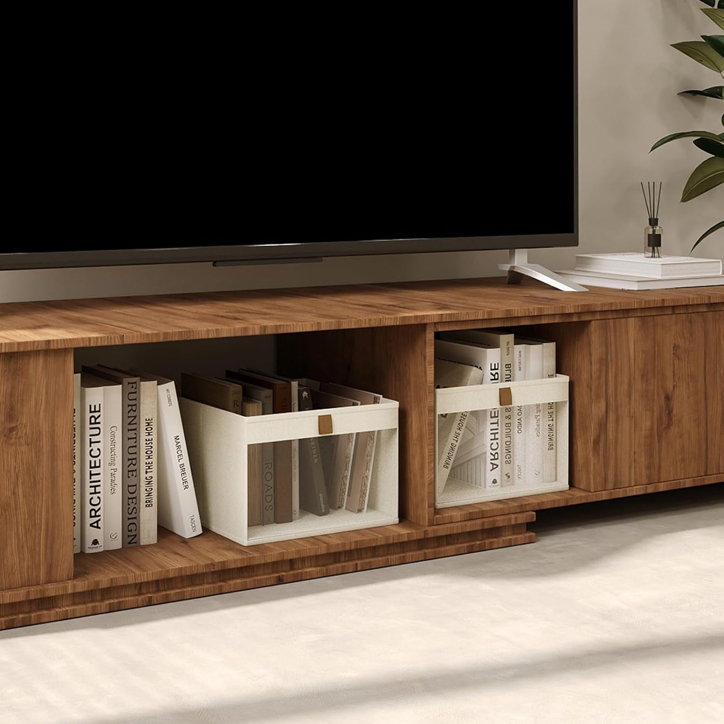 Linen Closet Organizers and Storage, Closet Storage Bins Basket Organizer, Foldable Organization Baskets with Mesh Window for Clothes Towels and Toys, 14.5" x 14.5" x 10.25", Beige, 2 pack