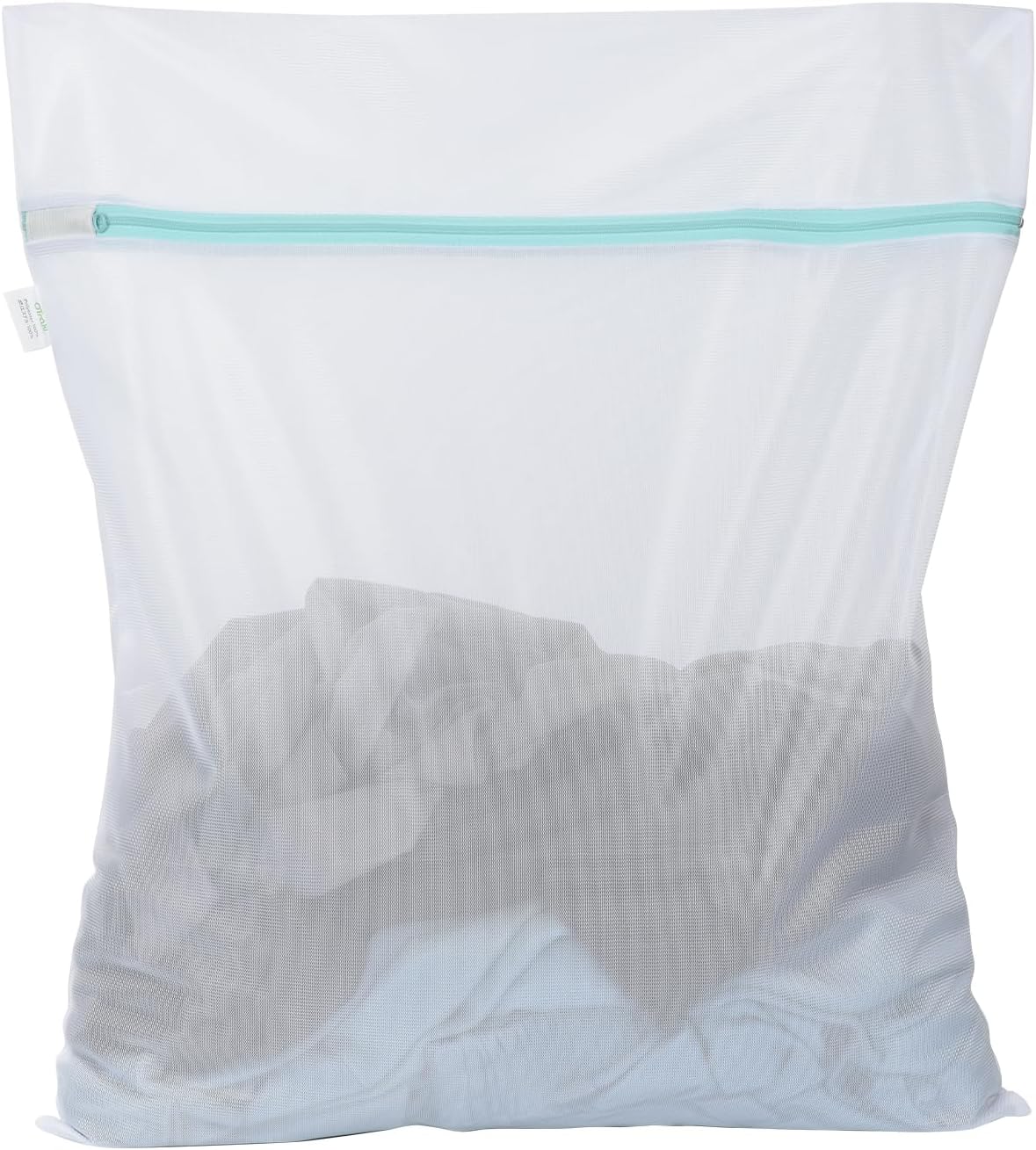 OTraki Medium Mesh Laundry Bags 20x24 inch Zipper Lingerie Bags for Washing Delicates Net Laundry Mesh Bag Sack Machine Washable for Travel Dorm Hotel Camp, White