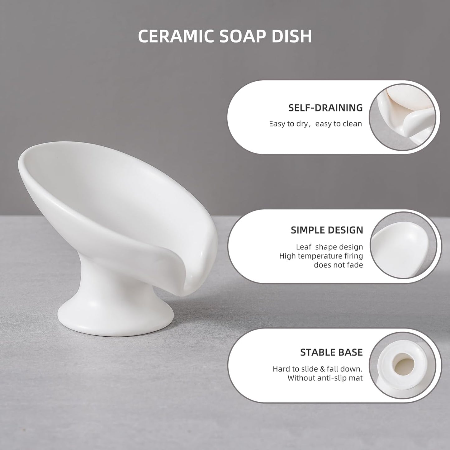 Ceramic Bathroom Accessories Set,Includes Liquid Soap Dispenser, Toothbrush Holder, Soap Dish, Cotton Swab Jar,Bathroom soap and Toothbrush Holder Set,Classic Design(White Set - Liquid)