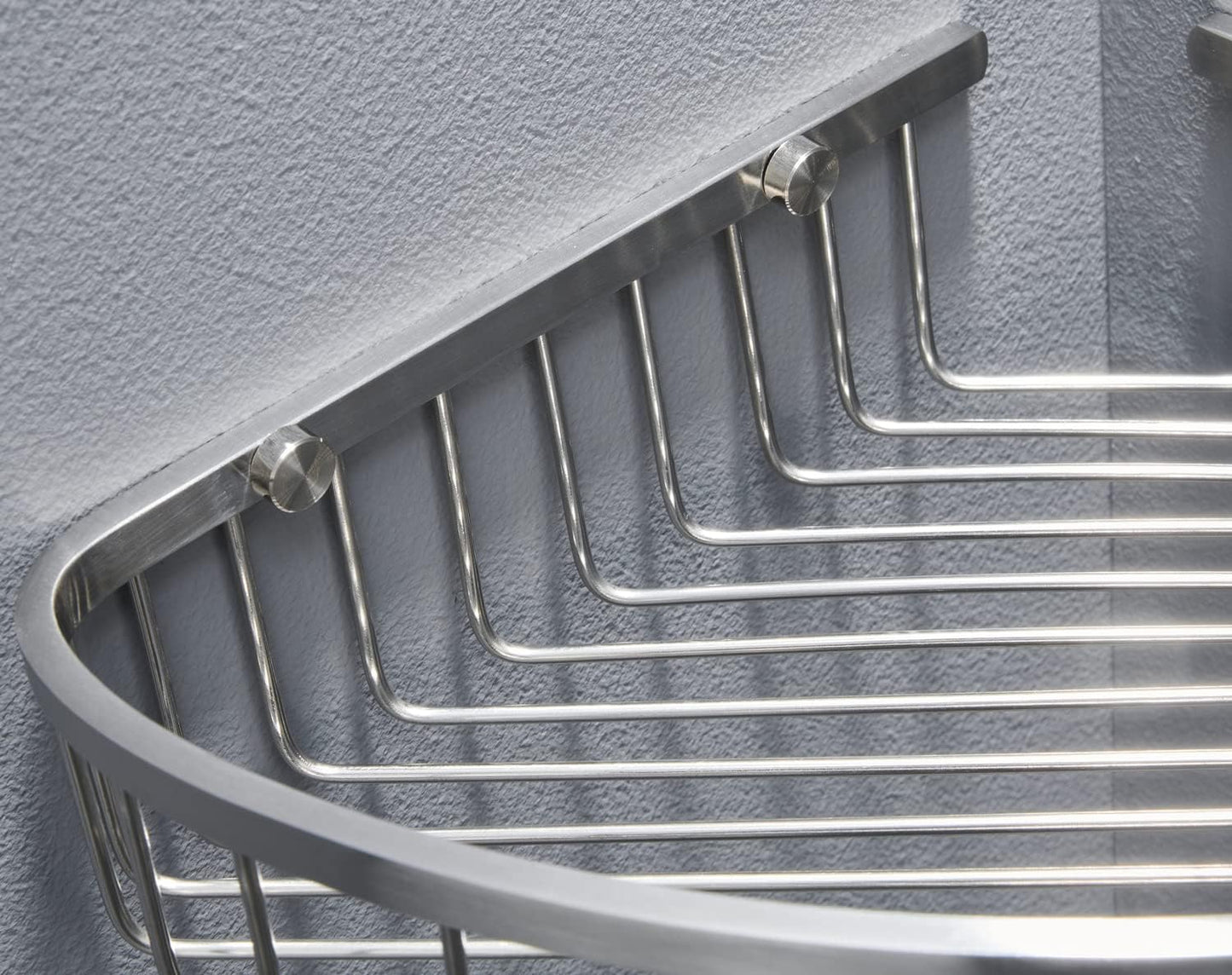 Bathroom Corner Shower Caddy Organizer, Corner-Hollow Design, SUS304 Stainless Steel Heavy Duty Rust-Proof Bathroom Shelf Organizer Holder, Wall Mounted Storage Rack, Brushed Nickel