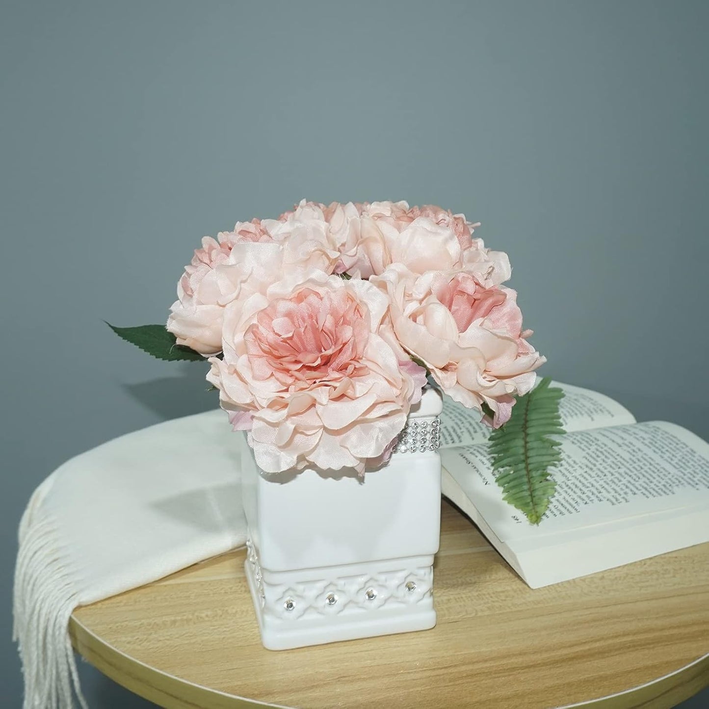 Bathroom Accessories Set 4 Pcs-Ceramic Gift Set Soap Dispenser Pump & Toothbrush Holder & Tumbler Cup & Soap Dish - Bathroom Home Decor Clearance, Countertop Vanity Organize (15 Ounce)