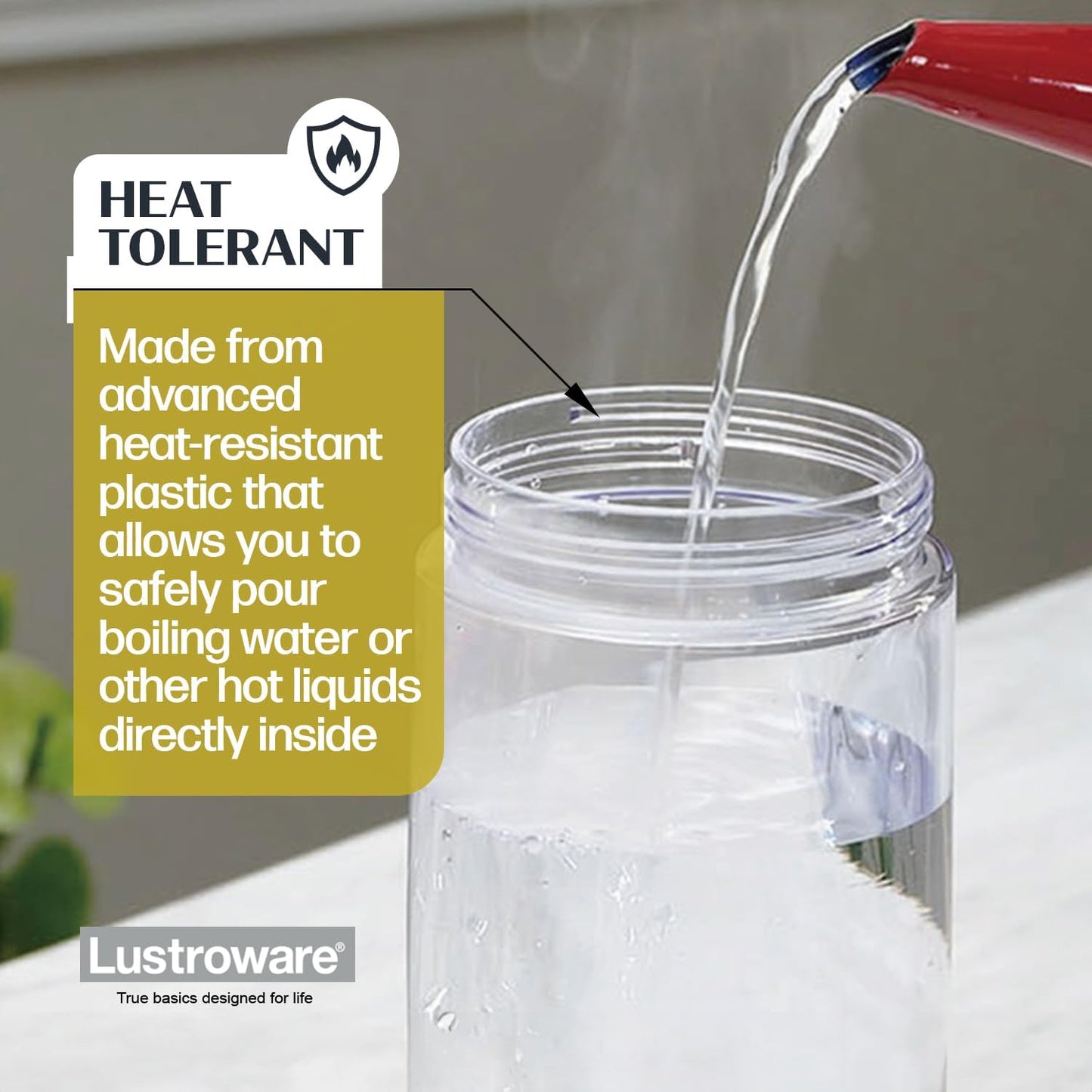 QuickServe Large Airtight Pitcher - 3L (101oz), Heat Resistant, BPA-Free SAN Plastic, One Touch Open & Close, Space-Saving, Made in Japan - White