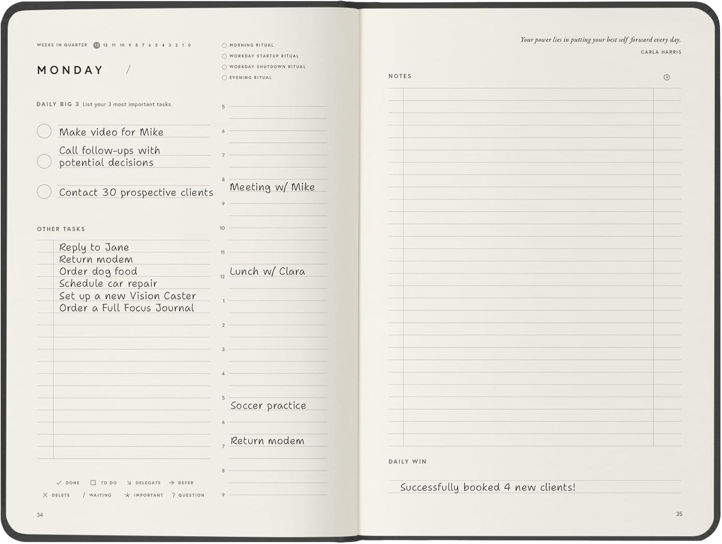 Full Focus Gray Linen Planner by Michael Hyatt - The #1 Daily Planner to Increase Focus, Eliminate Overwhelm, and Achieve Your Biggest Goals - Hardcover