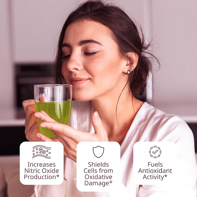 VINIA Premium Matcha + Green Tea K-Cup Pods, Made with Organic Tea, Infused with Piceid Resveratrol for Heart Health, Nitric Oxide, Physical Energy, Alertness, Blood Flow, Keto, Kosher, NON-GMO. 30 Ct