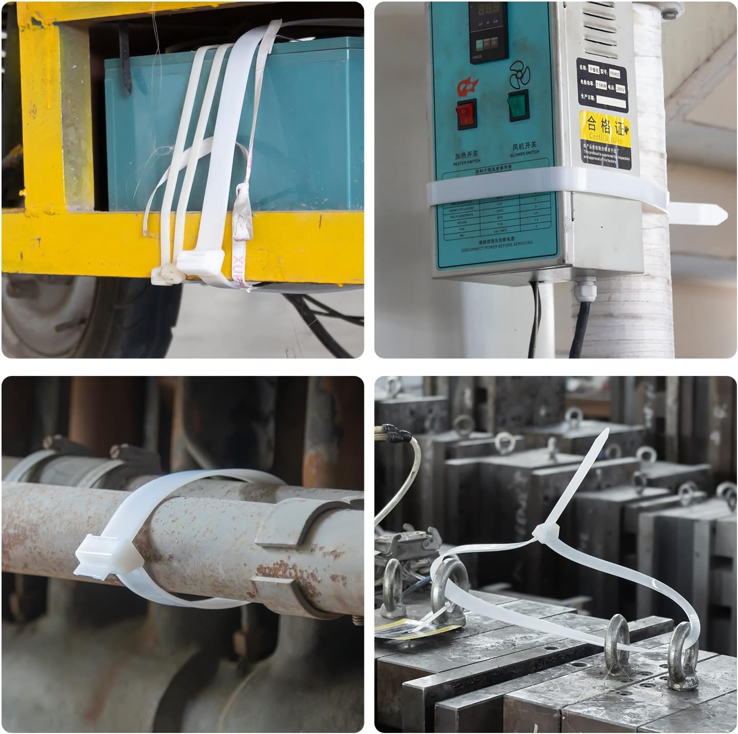 Black 48 inch Cable Zip Ties Heavy Duty 50 Pack, 200lbs Ultra Exclusive Strong Plastic Wire Ties, Large Cable Ties Extra Long Tie Wraps, Indoor and Outdoor UV Resistant