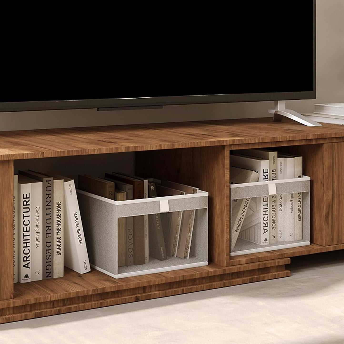 Linen Closet Organizers and Storage, Closet Storage Bins Basket Organizer, Foldable Organization Baskets with Mesh Window for Clothes Towels and Toys, 12.75" x 12.75" x 9", Gray, 4 pack