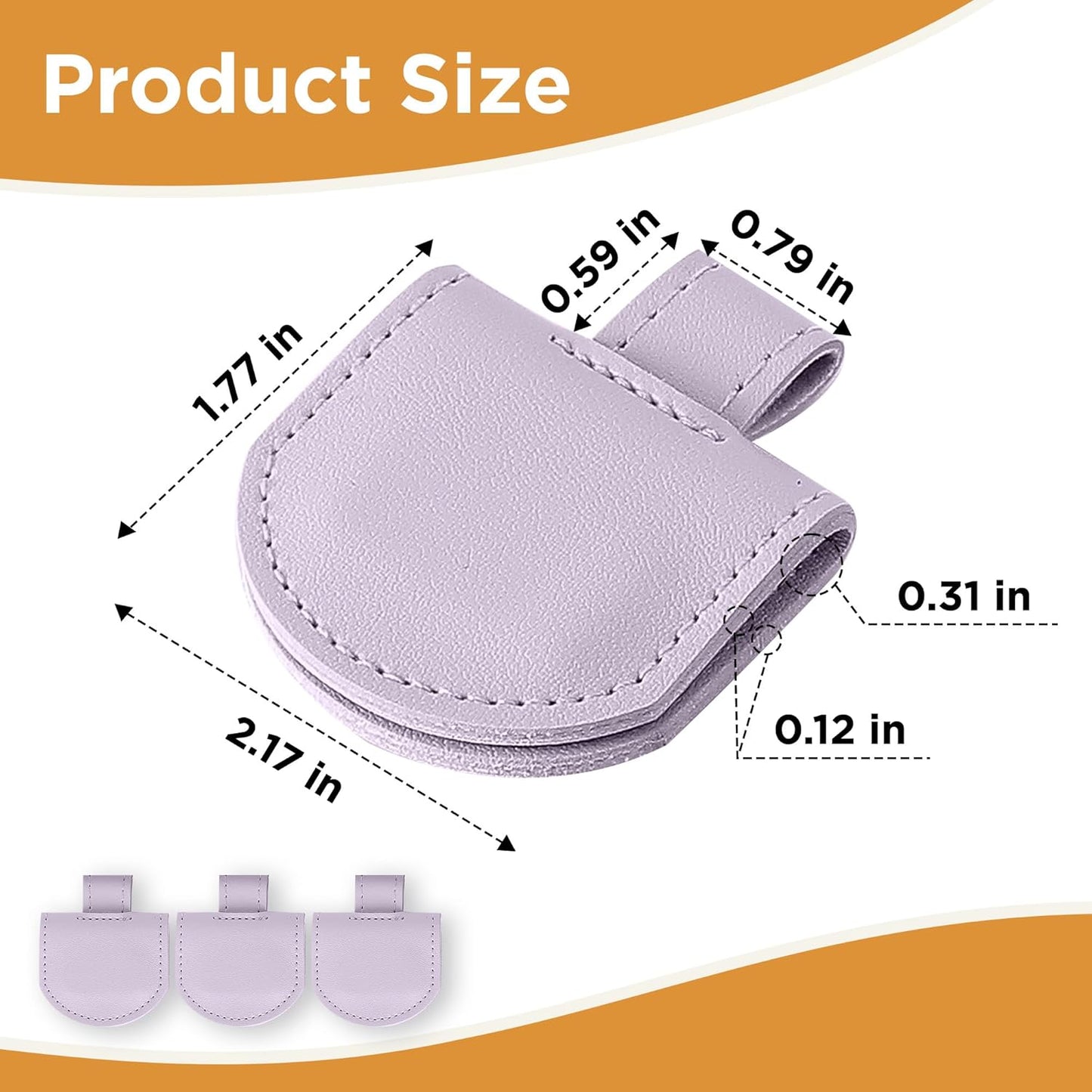 Magnetic Pen Loop Holder, Pencil Holder for Notebooks, Journals, Calendars, PU Leather 3 Pack