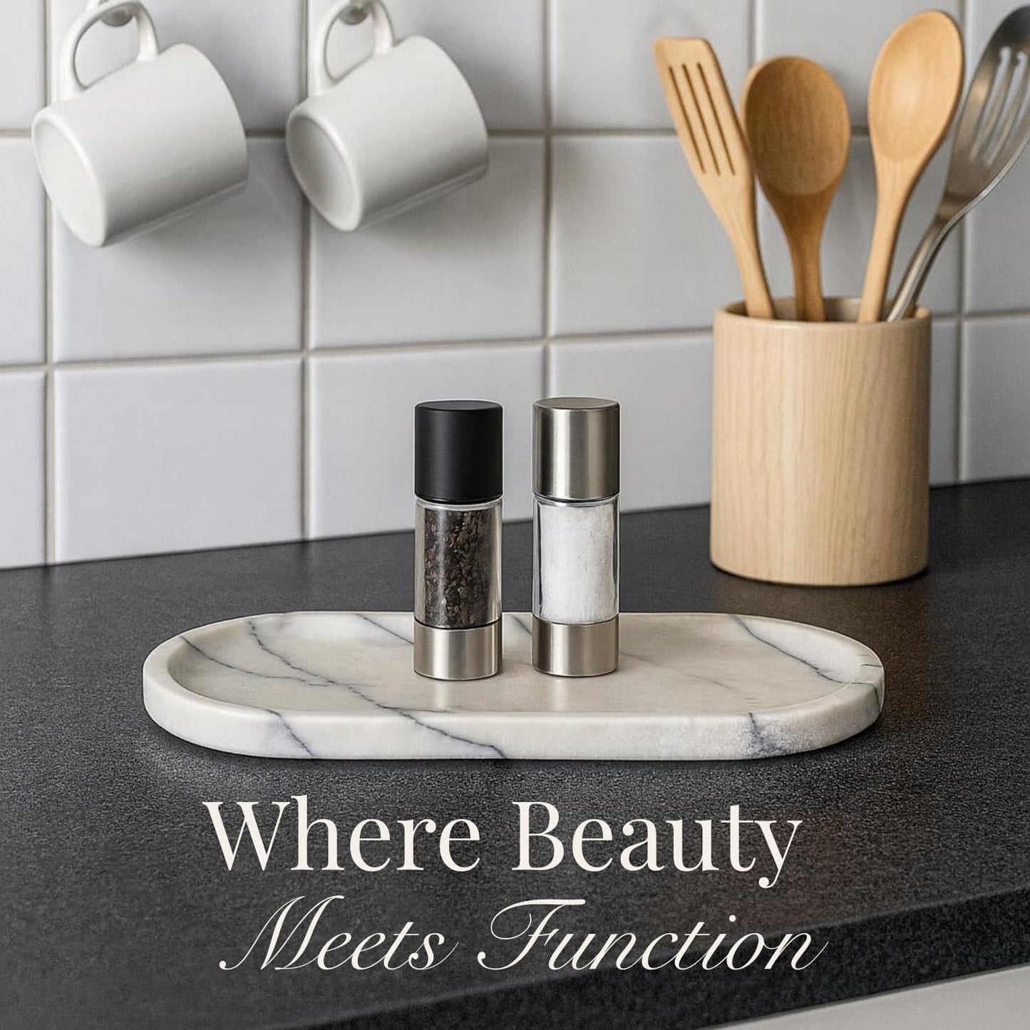 Handcrafted Marble Tray – Bathroom Counter Organizer, Jewelry Tray, Perfume Organizer & Decorative Tray for Vanity Accessories, Coffee Table Decor & Bathroom Countertop (Oval, Leilac)