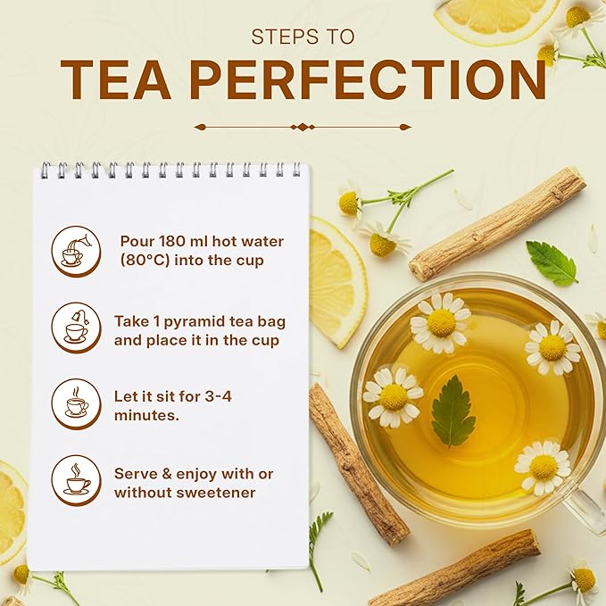 Tealeaf & Co. Honey Lemon Green Tea with Lemon & Honey Extract, Lemongrass, Licorice & Chamomile - Organic Green Tea Bags with Fresh Herbs and Spices - 100 Teabags (7.055oz/200gm)