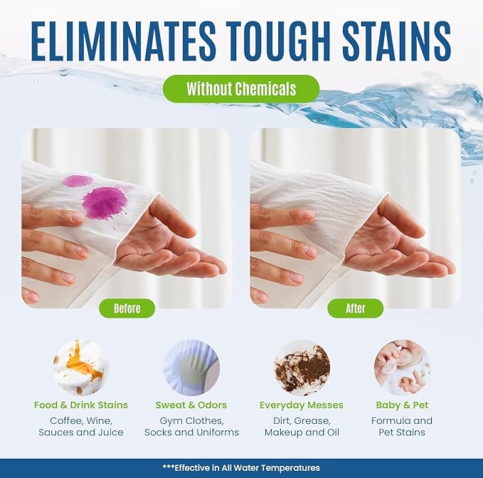 Eco-Friendly 80 Loads Ultra Concentrated Laundry Detergent Sheets Stain-Fighting Enzymes & Plant Powered, Washer Sheets, Space Saving, Travel Friendly for Hot/Cold Cycles - Pack of 2