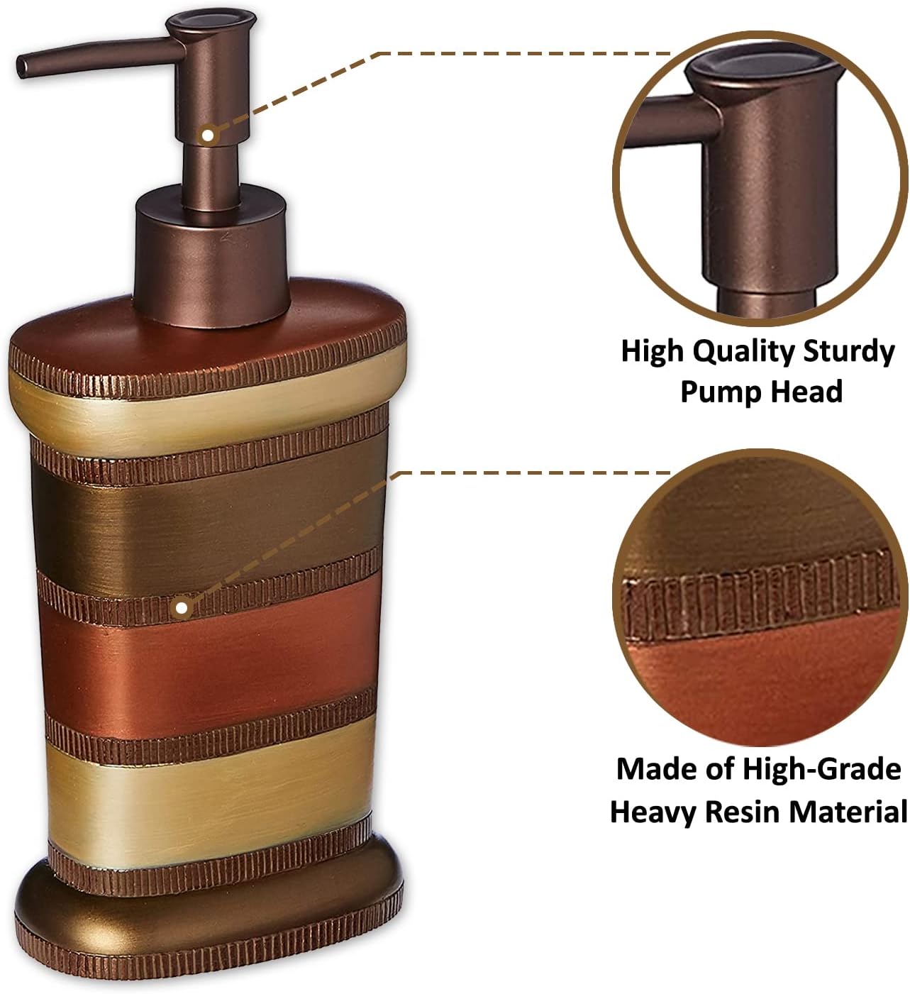 Zahari Home 4pc Contempo Stylish Bathroom Accessories Set Shower Soap Dispenser, Tumbler, Tooth Brush Holder and Soap Holder Luxury Contemporary Decor Unique Design Modern Bathroom Shower Set