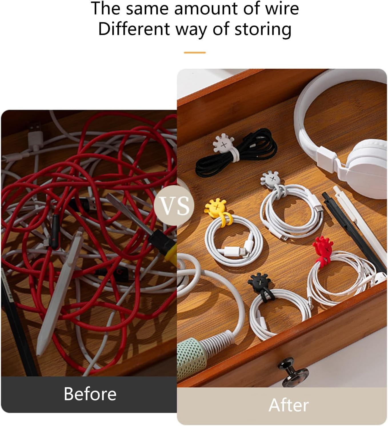 10Pcs Cable Ties Clips Cord Organiser Clip Reusable Silicone Organisers Bookmarks Fridge Magnet