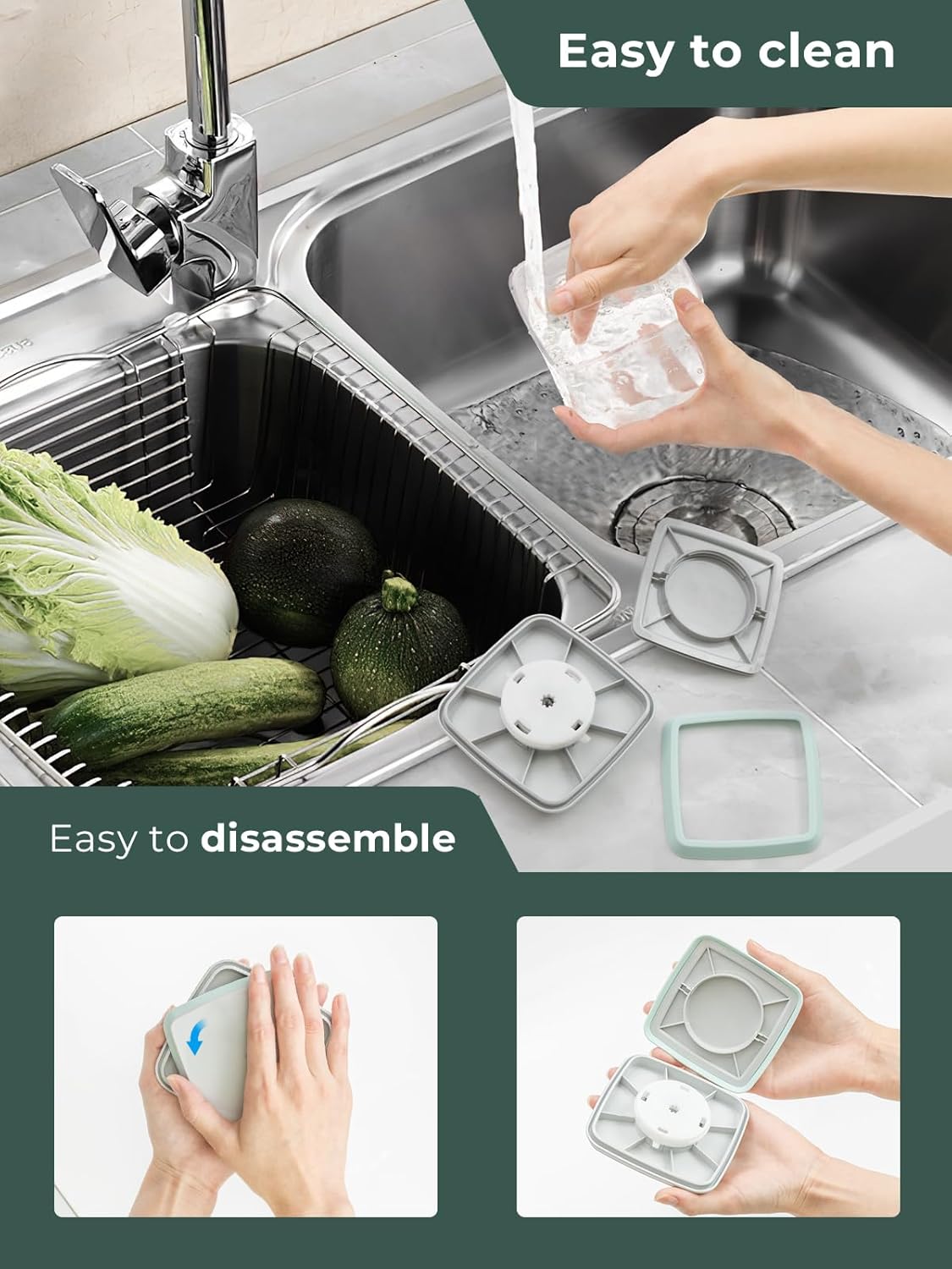 Mini Snack Container - 0.3 Qt Pop Food Storage Containers, BPA Free Small Food Containers with Lids, Food-Grade Air Tight Containers Candy Jars 320ml