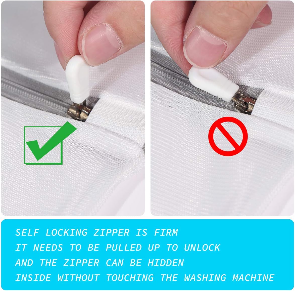 Mesh Wash Bag for Washing Machine-Supper Zipper Net Laundry Bag for Travel,Lingerie,Sweater,Garment,Undergarment,Pack of 2 (20 Inch X 24 Inch)