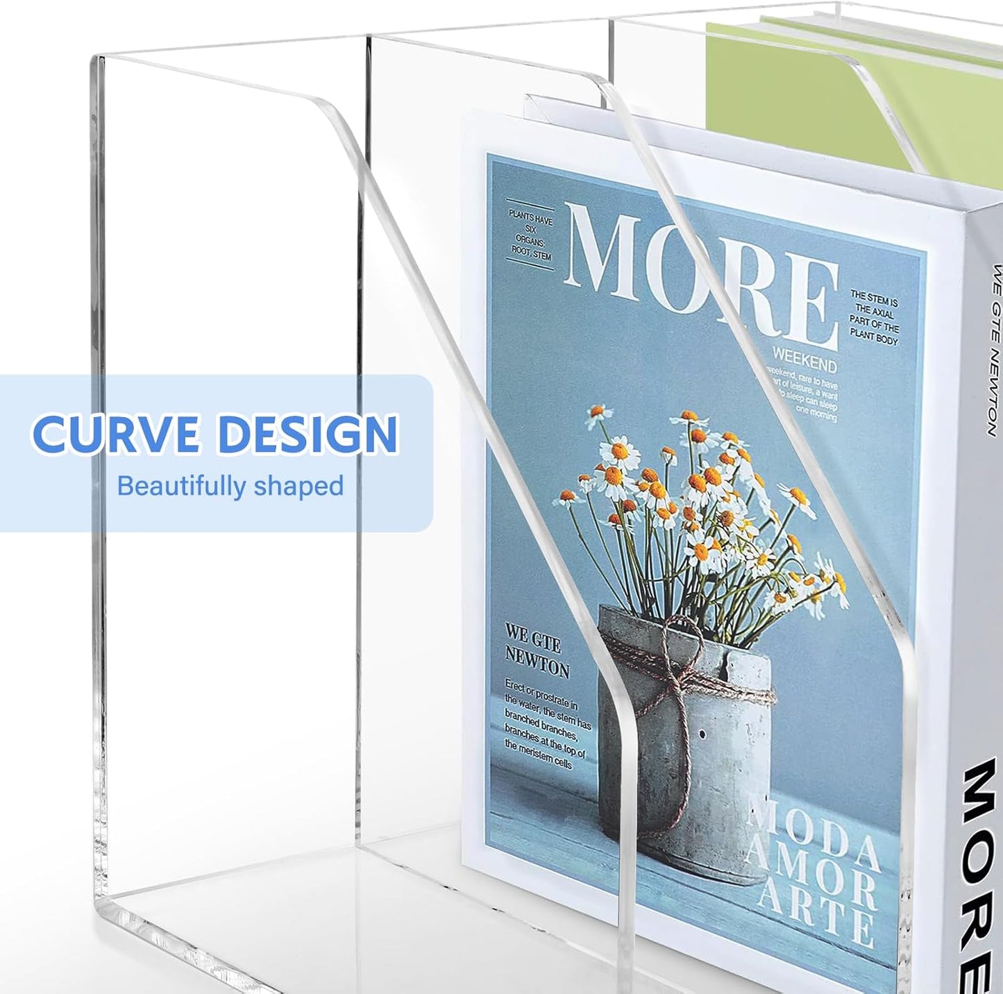 Acrylic Paper Tray Stackable Letter Organizers, Clear Paper Tray Desk Organizer, 3-Tier, Desk A4 File Holder for Office Document Desktop File Tray-2pack