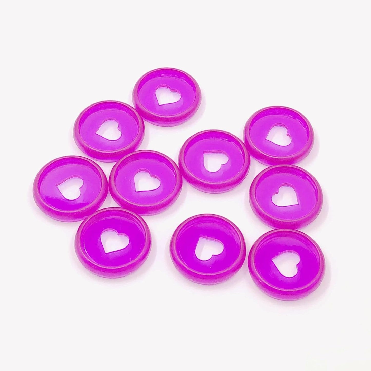 100pcs Planner Expander Discs 0.94Inch Book Binding Disc For Discbound Notebook Accessories Heart Binder Rings(Transparent Purple,0.94inch/24 mm)