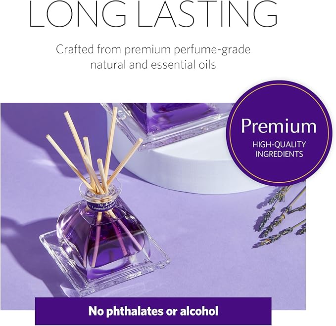 AGRARIA PetiteEssence Flower and Reed Diffuser Set, Hand Crafted Sola Flower Botanical Home Fragrance Set, Scented Oil Gift for All Occasions