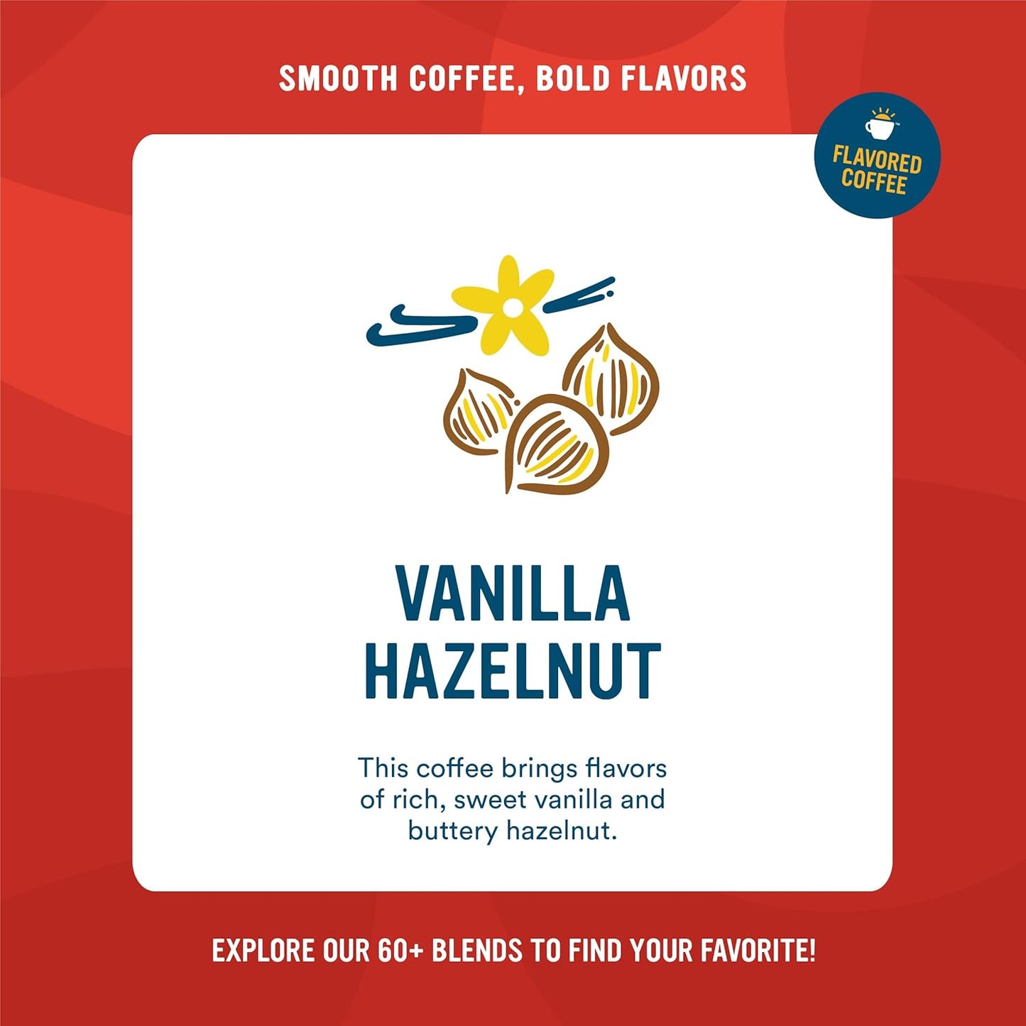 Cameron's Coffee Single Serve Pods, Flavored, Vanilla Hazelnut, 128 Count (Pack of 1)