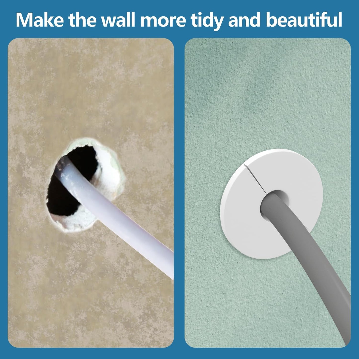 2PCS White 3/4inch starlink Wall Cable Pass Through Bushing Grommets Accessories (2PCS White Starlink Grommets)