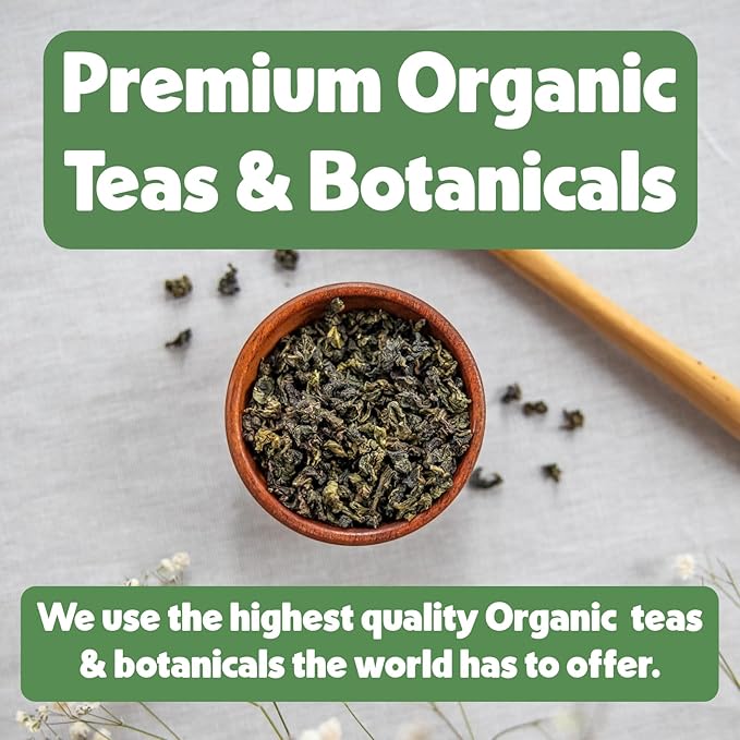 Heavenly Tea Leaves Organic Wellness Tea Sampler (Approx. 90 Cups of Tea), 9 Assorted Loose Leaf Teas & Herbal Tisanes - Great Hot or Iced, High & No Caffeine Teas, Gift Ideas for Her