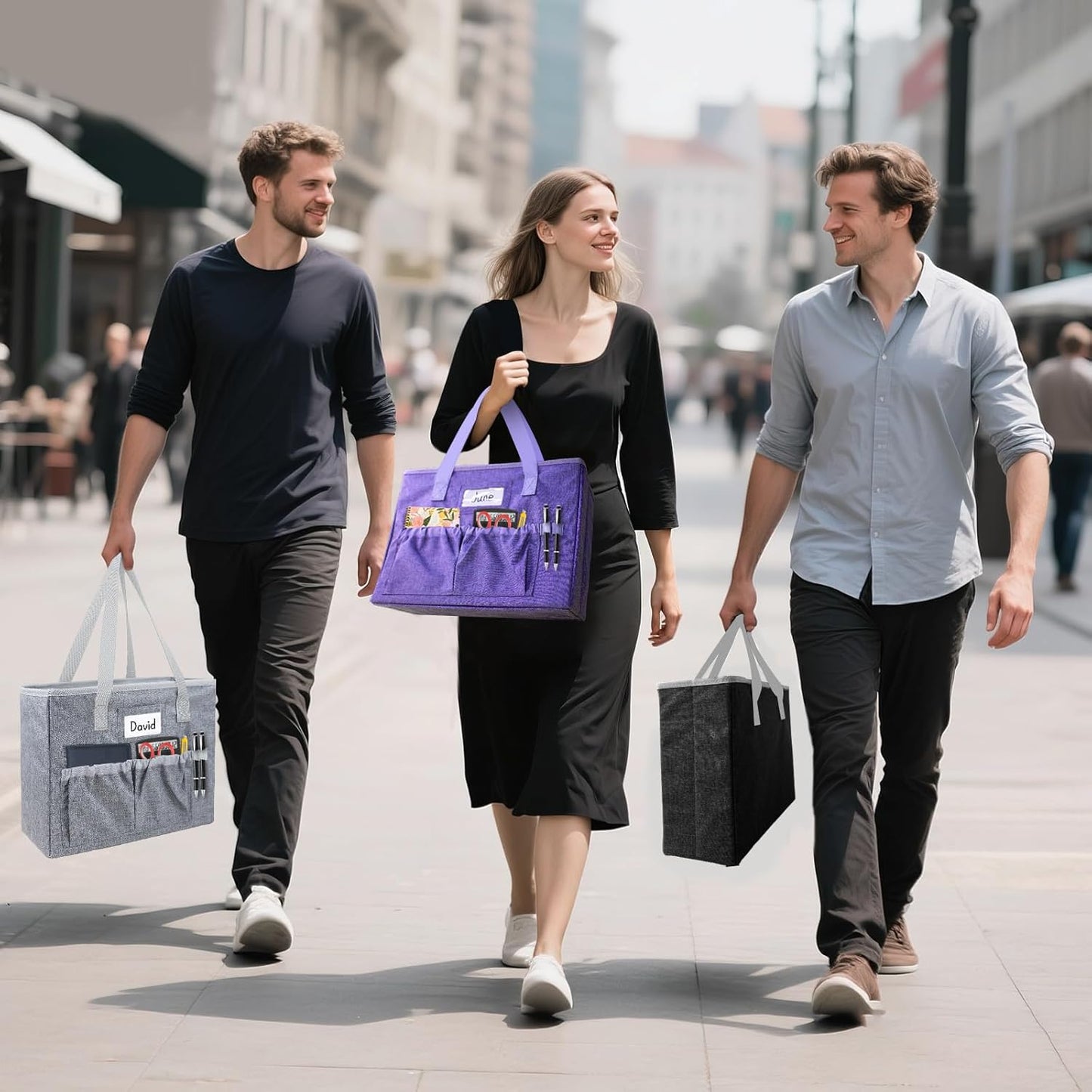 abcxgood Desktop File Organizer Box,Collapsible Hanging Filing Box,Home Office Document Storage Organizer with Front Pocket and Handles, Letter Size Folder.