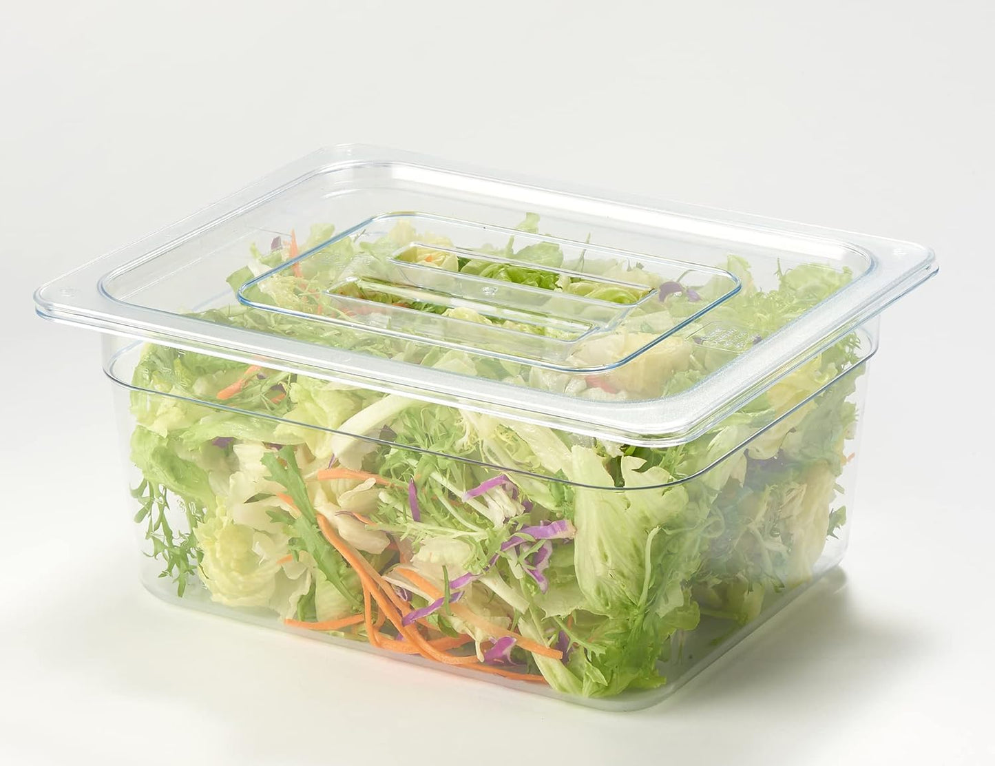 CURTA 6 Pack NSF Food Pan Cover, 1/2 Size Clear Polycarbonate Lid with Handle for Commercial Food Pan, Dishwasher & Freezer Safe Plastic Clear