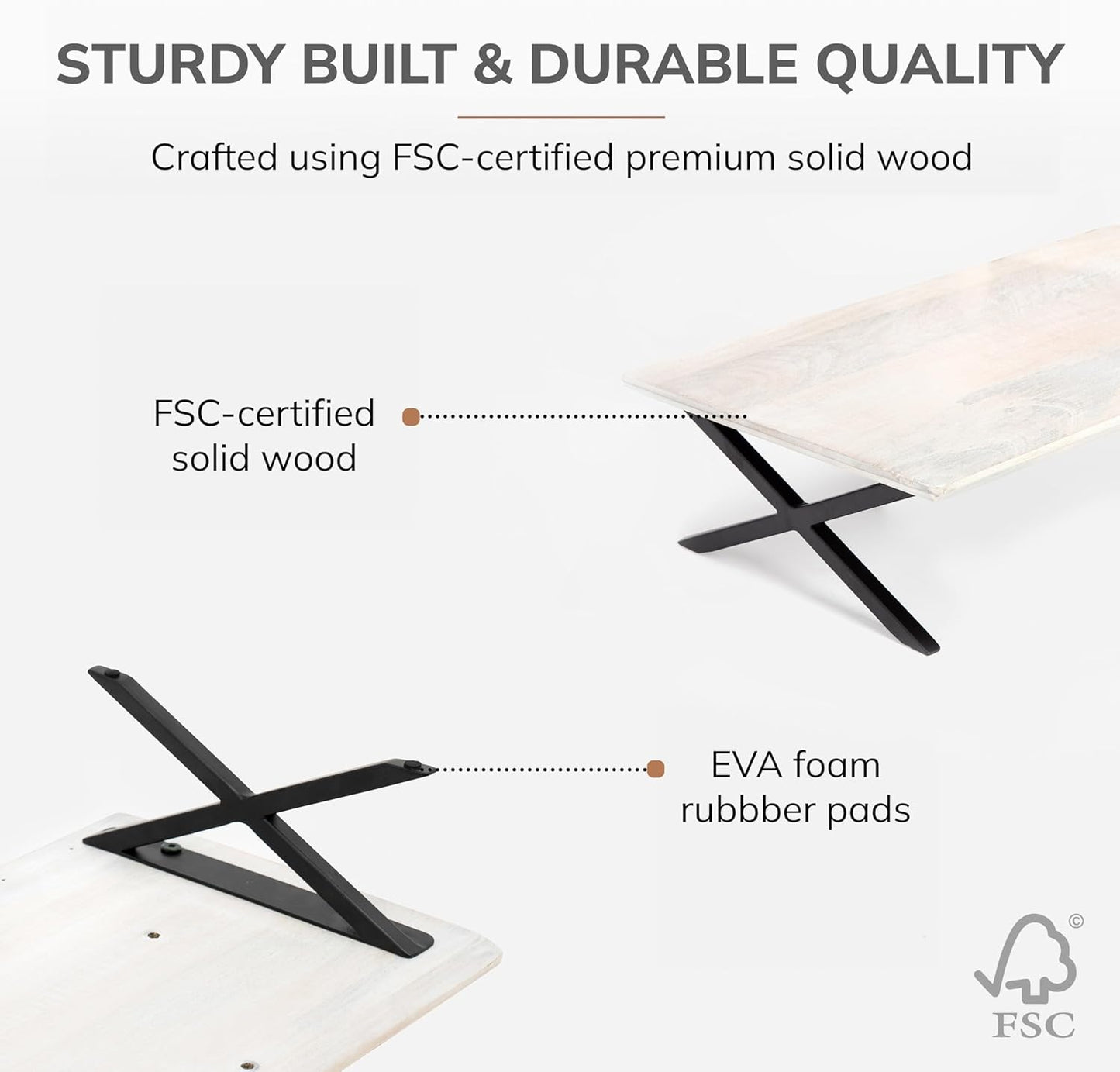 Anji Mountain Monitor Stand - Desktop Organizer & Laptop Riser, Ergonomic Monitor Riser, Space-Saving Monitor Stand for Desk, Durable Construction, Easy Assembly, Ideal for Home & Office,Walnut