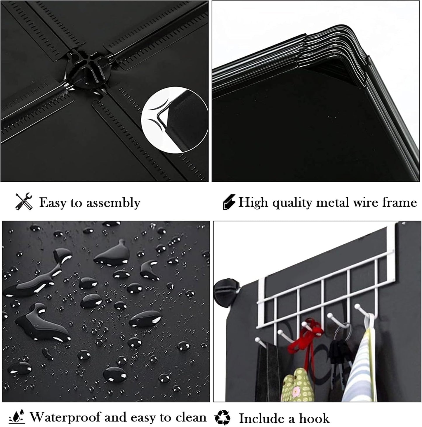 AWTATOS Closet Organizer, 8 Cube Closet Organizers and Storage, Closet Storage Shelves, Clothes Storage Organizers for Closet Bedroom Living Room Office Black